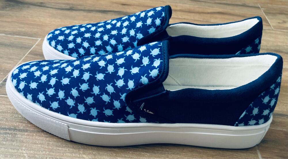 Nick Graham Slip On Shoes Sea Turtles Blue 8